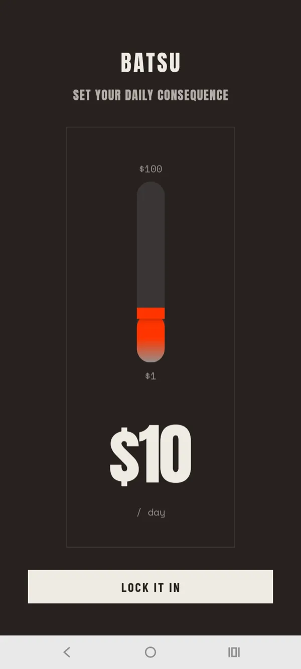 Set your daily batsu amount