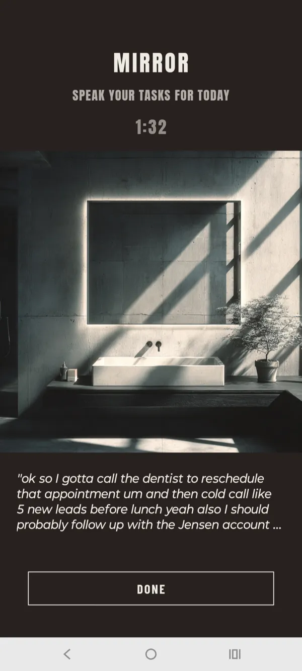 Mirror - speak your tasks